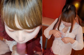 Cum swallowing with a blowjob that seems to come off the waist of a concafe clerk Cum swallowing interview 7 Mei